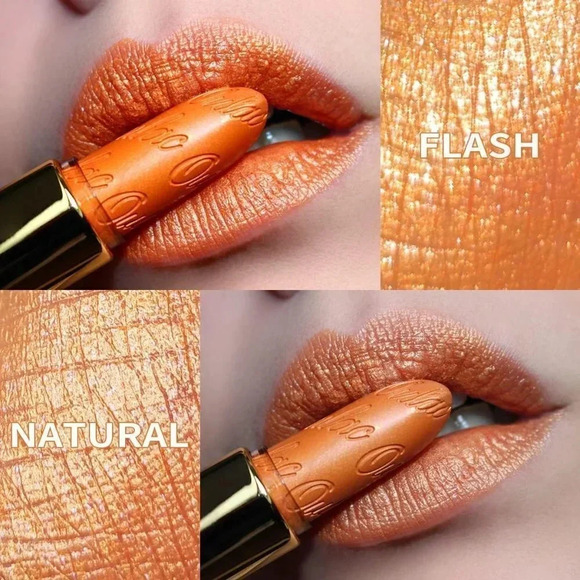 Oulac Metallic Orange Lipstick for Women, 4.3 g/0.15  oz (Persimmons(19)) - Picture 3 of 8
